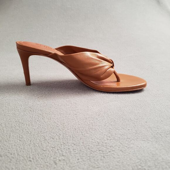 Schutz Willow Sandal Heels in Miele Size 7 SCHU-WZ1366 Brown Twist‎ Knot - Picture 4 of 11